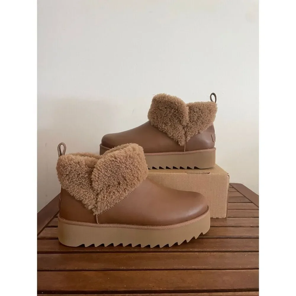 UGG Classic Ultra Mini Alina Platform Booties Chestnut USA Women10/UK 8/EU 41